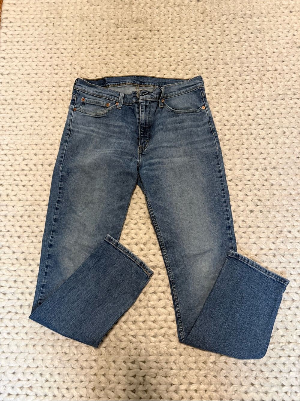Levi's Straight-Leg Medium Wash Blue Jeans